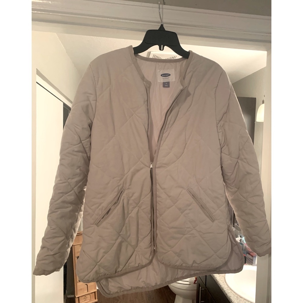 old navy quilted puffer jacket